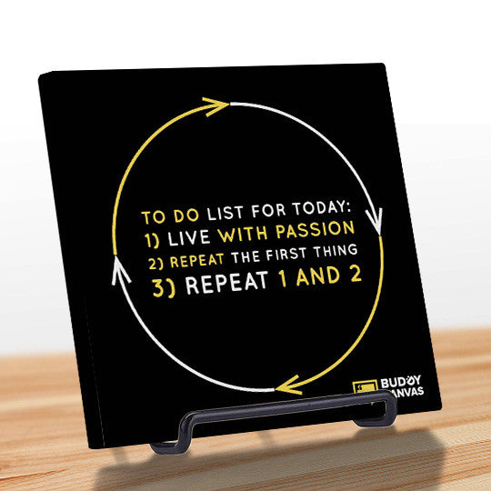 Passion To Do List Quote - BuddyCanvas  Black - 4