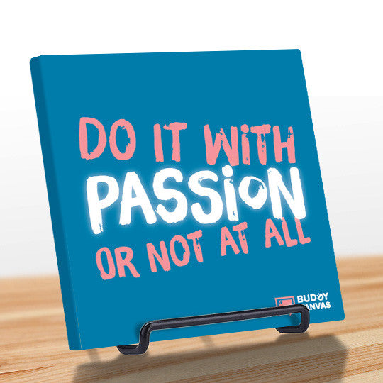 Do It With Passion Quote - BuddyCanvas  Blue - 2