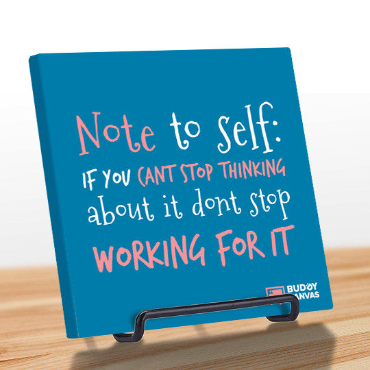 Don't Stop Working Quote - BuddyCanvas  Blue - 4