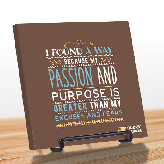 Passion & Purpose Quote - BuddyCanvas  Brown - 8