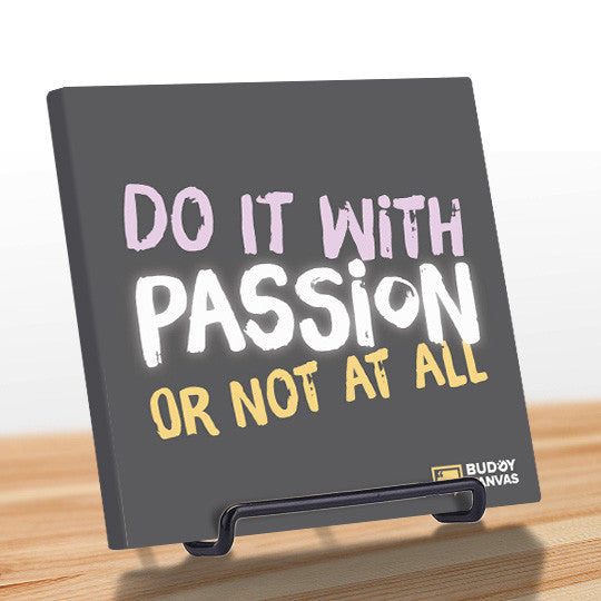 Do It With Passion Quote - BuddyCanvas  Grey - 11