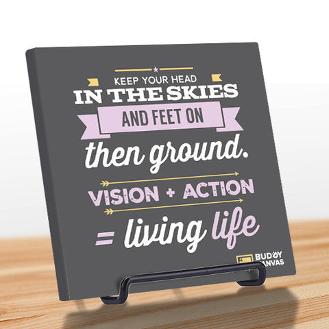 Vision Plus Action Equals Life Quote - BuddyCanvas  Grey - 1