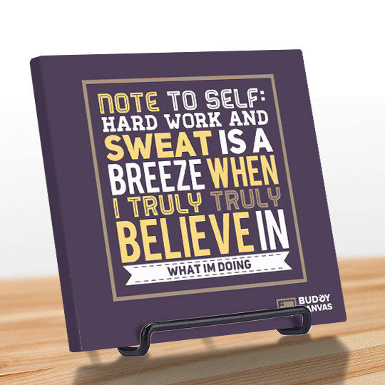 Hard Work & Belief Quote - BuddyCanvas  Purple - 11