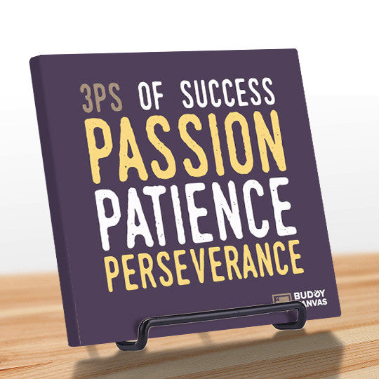 3Ps Passion Patience Perseverance Quote - BuddyCanvas  Purple - 8