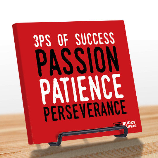3Ps Passion Patience Perseverance Quote - BuddyCanvas  Red - 6