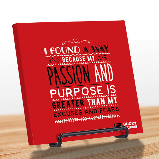 Passion & Purpose Quote - BuddyCanvas  Red - 2