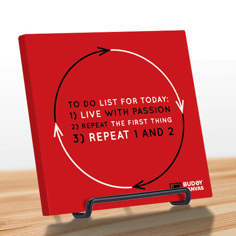 Passion To Do List Quote - BuddyCanvas  Red - 1