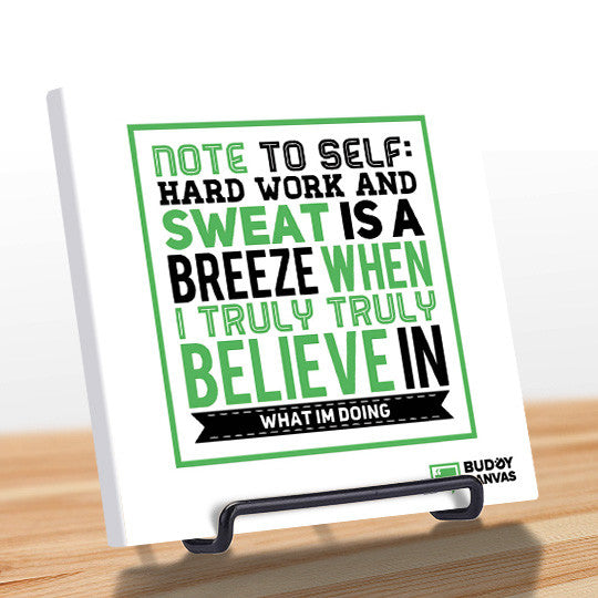 Hard Work & Belief Quote - BuddyCanvas  Natural - 6