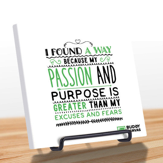 Passion & Purpose Quote - BuddyCanvas  Natural - 4