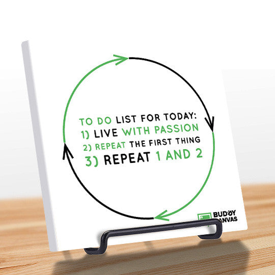 Passion To Do List Quote - BuddyCanvas  Natural - 5