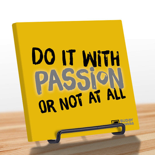 Do It With Passion Quote - BuddyCanvas  Yellow - 6