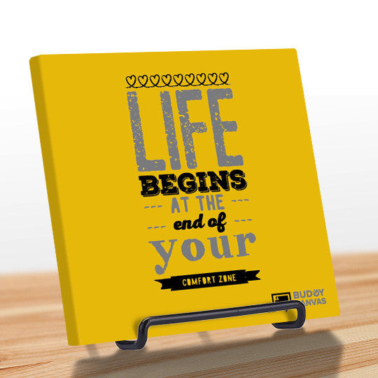 End of Your Comfort Zone Quote - BuddyCanvas  Yellow - 2