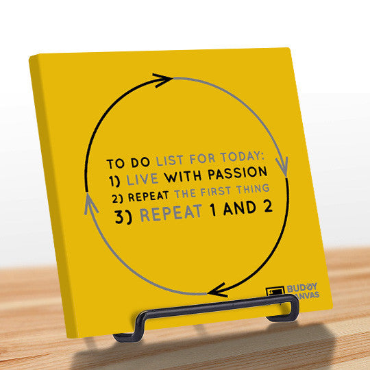 Passion To Do List Quote - BuddyCanvas  Yellow - 2