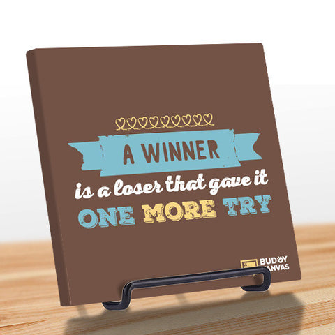 Winners Try One More Time Quote - BuddyCanvas   - 1