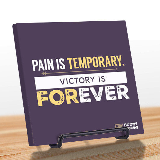 Pain is Temporary Quote - BuddyCanvas  Purple - 11