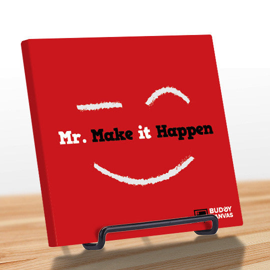 Mr Make It Happen Quote - BuddyCanvas  Red - 6