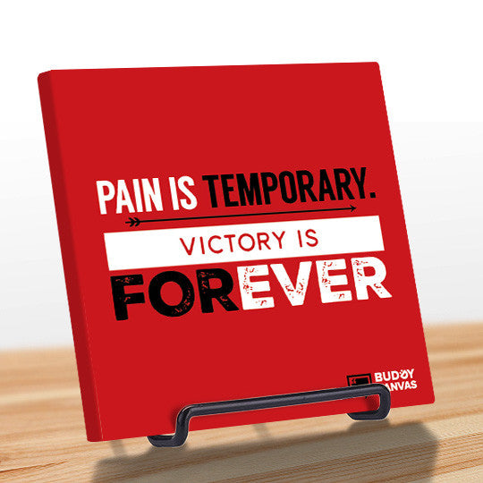 Pain is Temporary Quote - BuddyCanvas  Red - 1