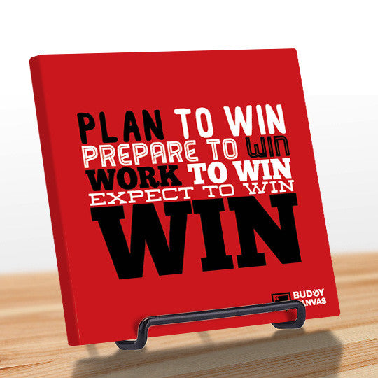 Plan To Win Quote - BuddyCanvas  Red - 6