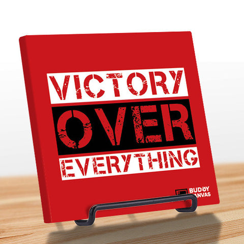 Victory Over Everything Quote - BuddyCanvas  Red - 1