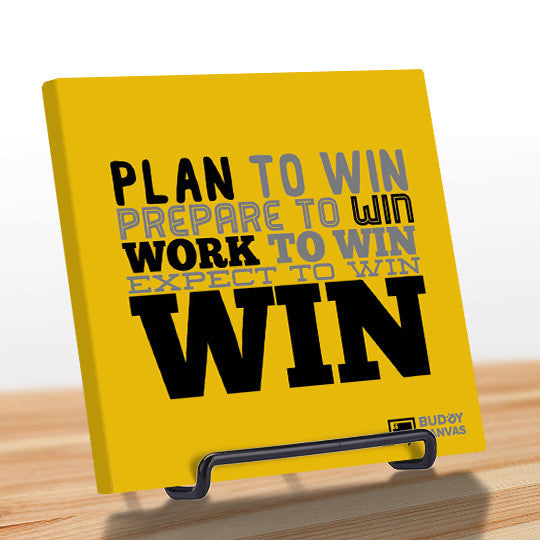 Plan To Win Quote - BuddyCanvas  Yellow - 4