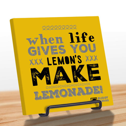 When Life Gives You Lemons Quote - BuddyCanvas  Yellow - 1