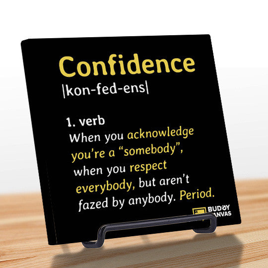 Definition of Confidence Quote - BuddyCanvas  Black - 2