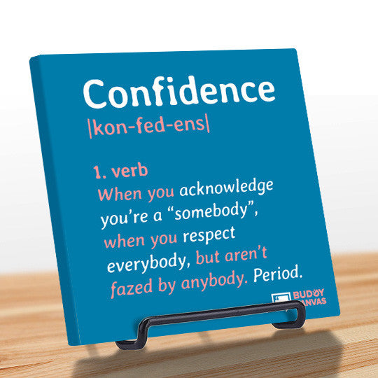 Definition of Confidence Quote - BuddyCanvas  Blue - 6