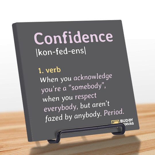 Definition of Confidence Quote - BuddyCanvas  Grey - 9