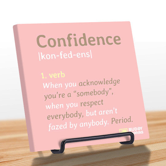 Definition of Confidence Quote - BuddyCanvas  Pink - 10