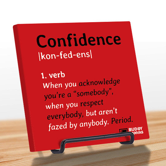 Definition of Confidence Quote - BuddyCanvas  Red - 7
