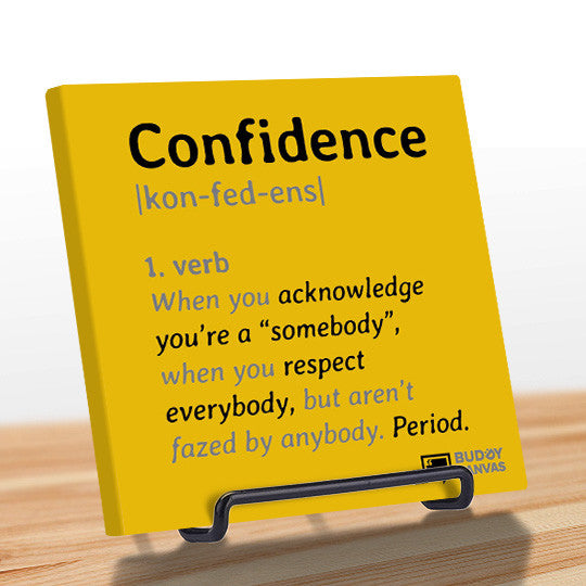 Definition of Confidence Quote - BuddyCanvas  Yellow - 4